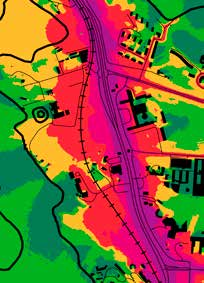 Roslagsvägen i höjd med Universitetet Roslagsvägen i höjd med Naturhistoriska och Bergianska Roslagsbanans sträckning förbi Bergianska BERGIANSKA TRÄDGÅRDEN GAMLA ORANGERIET VÄGBULLER