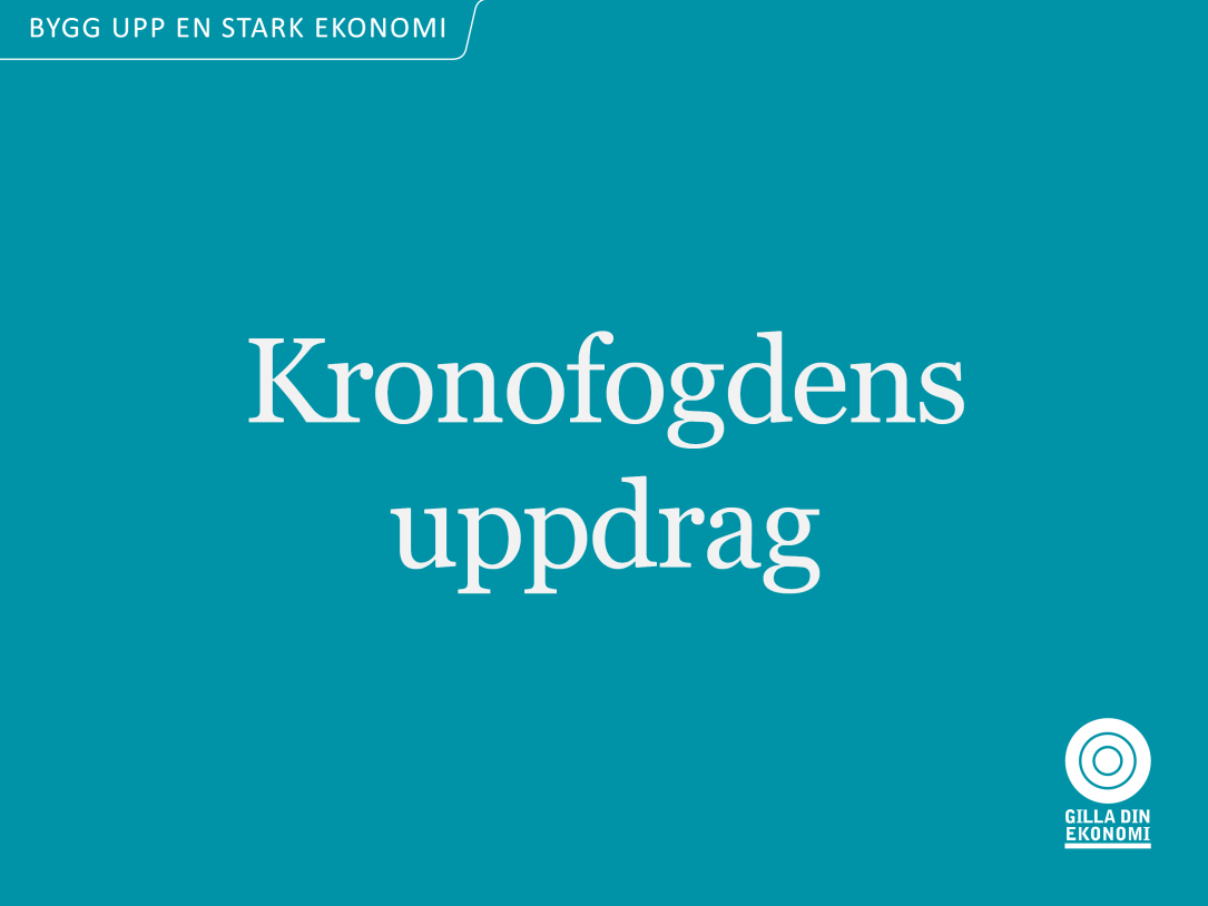 Många förknippar Kronofogden främst med att driva in skulder. Det är också Kronofogdens största uppdrag, men vi gör också mycket annat.