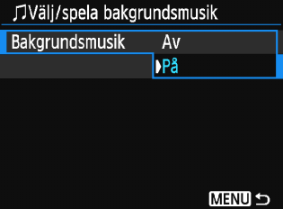 Du kan avsluta bildspelet och återgå till menybilden för inställning genom att trycka på knappen <M>. 220 Du pausar bildspelet genom att trycka på <0>.