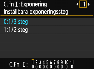 Tryck på knapparna <Y> <Z> för att välja nummer för egen programmering. Tryck sedan på <0>. 3 4 Ändra inställning efter egna önskemål.