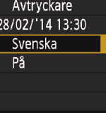 3 Välja språk 1 2 Visa menyskärmen.
