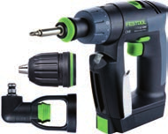 Festool skruvdragare CXS Li Övertygande ergonomi och låg vikt (0,9 kg) för bekväm borrning och skruvning. Den kompakta och lätthanterliga formen underlättar arbetet även i trånga utrymmen.