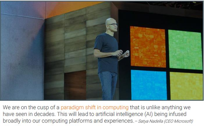 Microsoft Amazon We are on the cusp of a paradigm shift that
