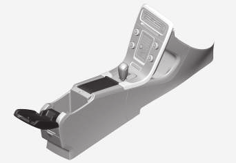 05 Lastning och förvaring 05 Tunnelkonsol Tunnelkonsolen är placerad mellan framsätena. Förvaringsfack (t.ex. för cd-skivor) och USB*/AUX-ingång under armstödet.