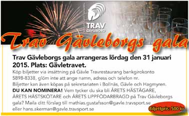 Vid nästa rondell följ skyltar mot Gavlerinken Arena och Travbana. Från Stockholm/Uppsala E och välj avfart Gävle Norr. Efter ca km ser du travbanan på vänster sida.