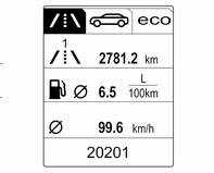 90 Instrument och reglage tripp-/bränsleinformation bilmeddelanden, visas som kodnummer 3 94 Välja menyer och funktioner Menyerna och funktionerna kan väljas med knapparna på blinkersspaken.