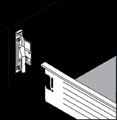 Justering av låda Metabox För utförligare instruktioner se på www.blum.com 1 2 A B 1 Montera frontbeslagen på lådfronten.