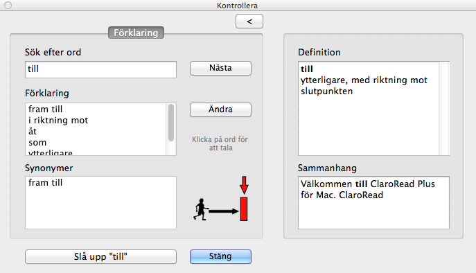 kan du kan välja mellan olika ord- och