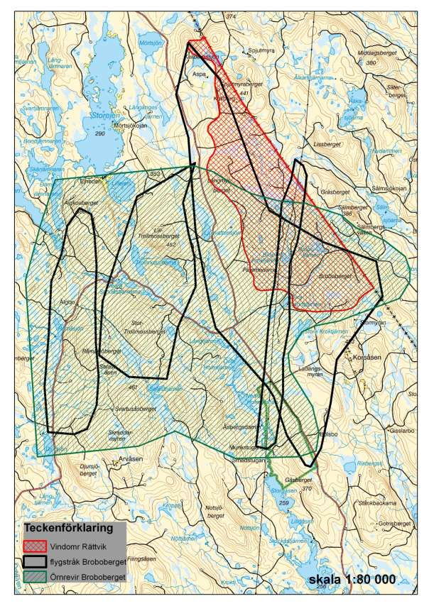 Under år 2011 gjordes inventeringar av kungsörn kring Broboberget som ligger i östra kanten av Oreskogen.