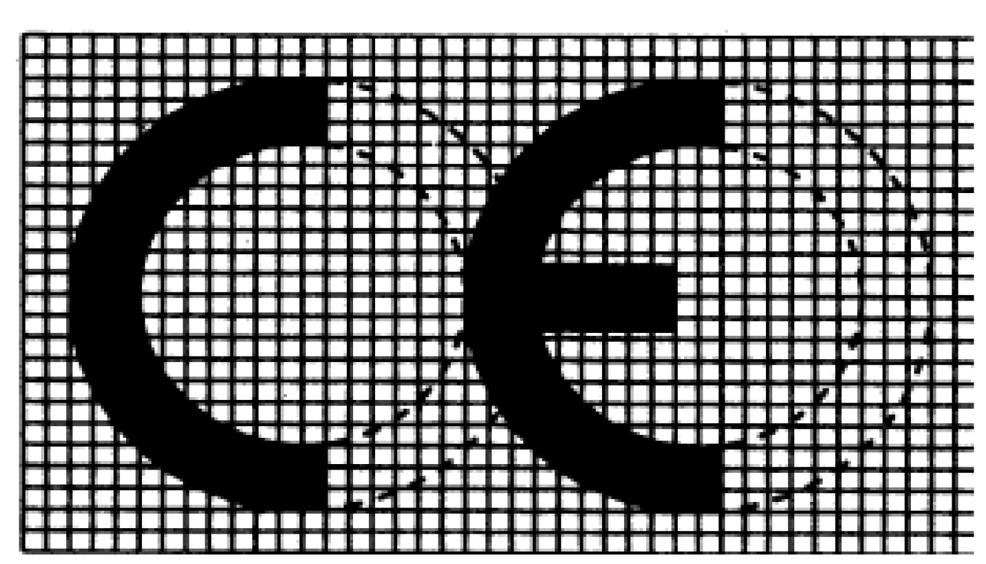 BILAGA V CE-MÄRKNING OM ÖVERENSSTÄMMELSE 1. CE-märkningen ska bestå av initialerna "CE" enligt följande modell: 2.