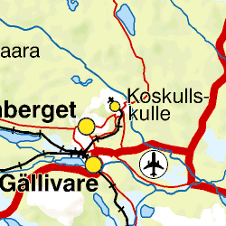 Koijuvaara, samt i sydlig riktning ca 15 km till bergen Leveävaara och Kolju.