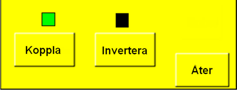 Men följande inställningar gäller för samtliga analoga utgångar i systemet.(förutom Pytsare som ej har knappen Invertera) Välj vilken funktion som skall ändras genom att klicka på respektive knapp.