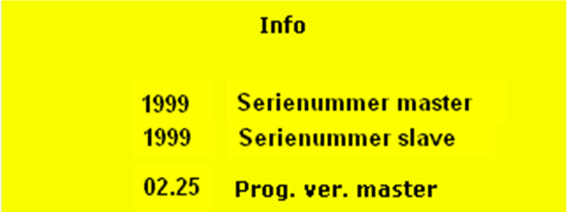 17. Info I meny Information visas aktuella serienummer och programversioner i systemet.