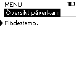 3.5 Påverkansöversikt I det här avsnittet beskrivs den allmänna funktionen hos ECL Comfort 210- och 310-serien. De displayer som visas är typiska och inte applikationsrelaterade.