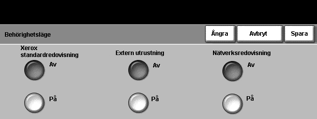 9 Inställningar Nätverksredovisning Med nätverksredovisning kan systemadministratören logga användning per jobb och konto.