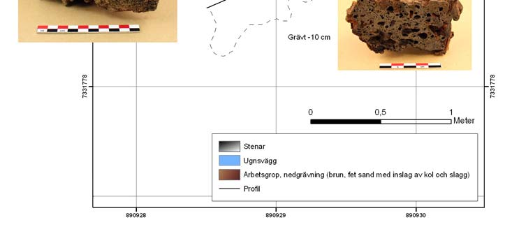 och infodringsmaterial från en ugn från förromersk järnålder Norrbotten,