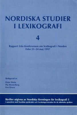 NORDISKE STUDIER I LEKSIKOGRAFI Titel: Forfatter: Ordbok över finska dialekter och evigheten Matti Vilppula Kilde: Nordiska Studier i Lexikografi 4, 1997, s.