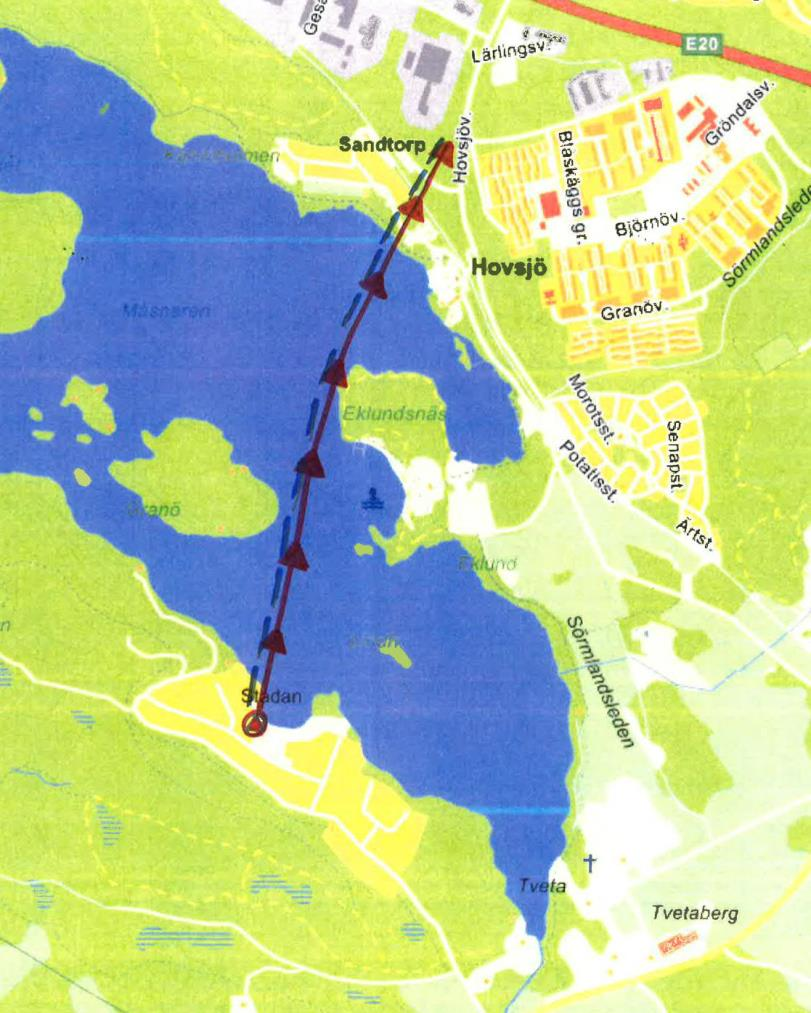 10 (12) Alternativ C Detta alternativ lämnar inget utrymme för framtida expansion kring området Stadan och Nabben. En enkel vattenledning sjöförläggs och en spolpost sätts i änden av ledningen.