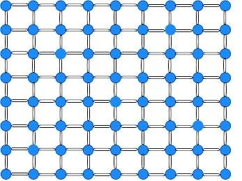 tillsammans med en elektron från närliggande atom en kovalent bindning, på så sätt kopplas alla kiselatomer samman till kiselkristallin. Figur 2.