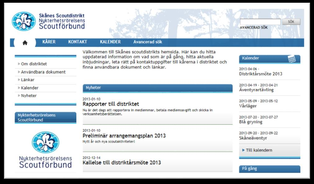 Utskott Information Informationsutskottet har bestått av Kristina Frisell som under året främst jobbat med distriktets hemsida som hittas på nsf.scout.