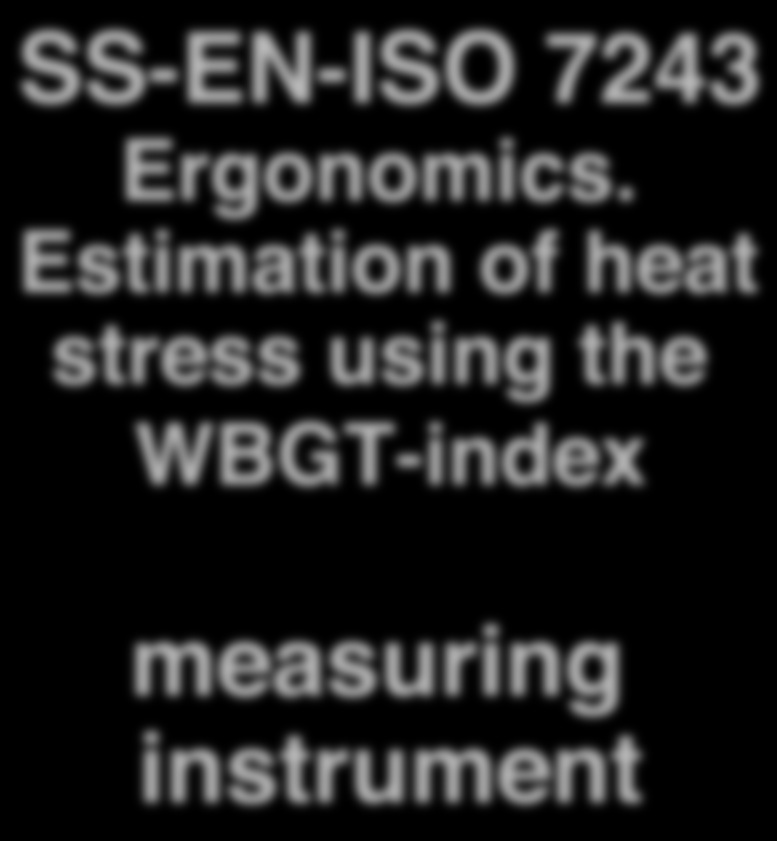 WBGT Referens värden SS-EN-ISO 7243 Ergonomics.