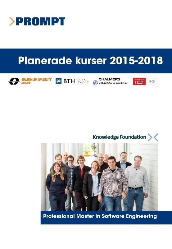 Masterkurser i Software Engineering på distans Fristående högskolekurser på avancerad nivå Vänder sig till yrkesverksamma mjukvaruutvecklare och ingenjörer Finansierat med 63 MSEK av KK-stiftelsen