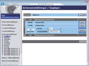 4. Andra funktioner 4.2 Schemalägga händelser Med schemaläggningsfunktionen kan du konfigurera schemalagda händelser, inklusive att slå på/av strömmen.