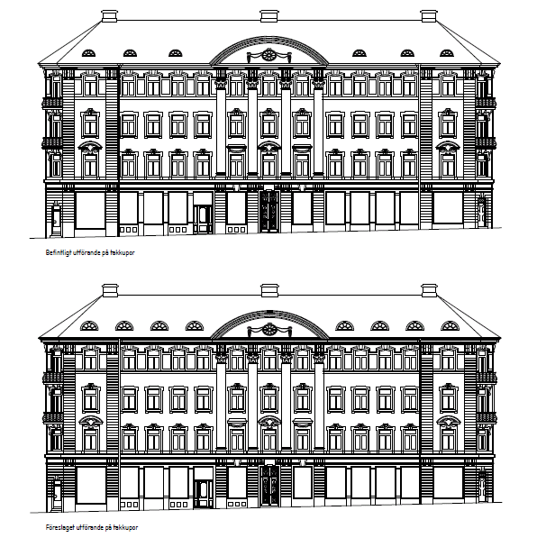 6 (10) Dp 2009-20505-54 De ursprungliga kontorsrummen är idag redan uppdelade med mellanväggar och sekundära korridorer.