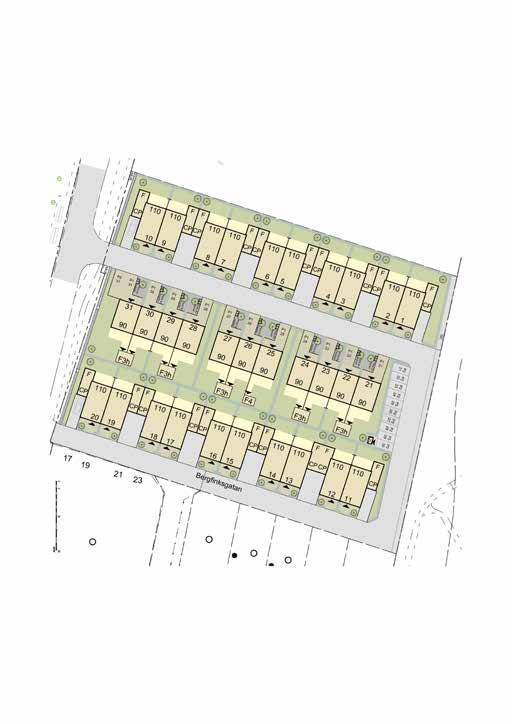 Mariehällsvägen ASADER, RADHUS 90 VM TOMTILLURATION, RADHUS 90 VM ÖRRÅD ca 6,7m² ÖRRÅD ca 6,7m² asad mot gata asad mot trädgård VU VU VARDASRUM ca 24m² VARDASRUM ca 24m² Mikro