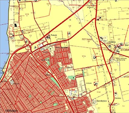 Figur 2: Karta som visar undersökningsområdets läge vid Höllviken i Vellinge kommun.