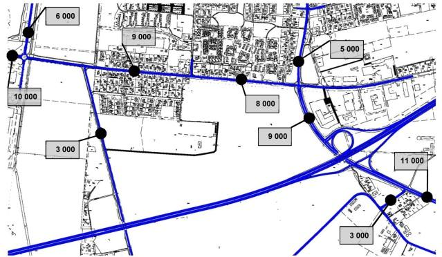 2 Nollalternativ Nollalternativet speglar en situation år 2030 då alla planerade exploateringar i närområdet har genomförts, förutom inom planområdet.