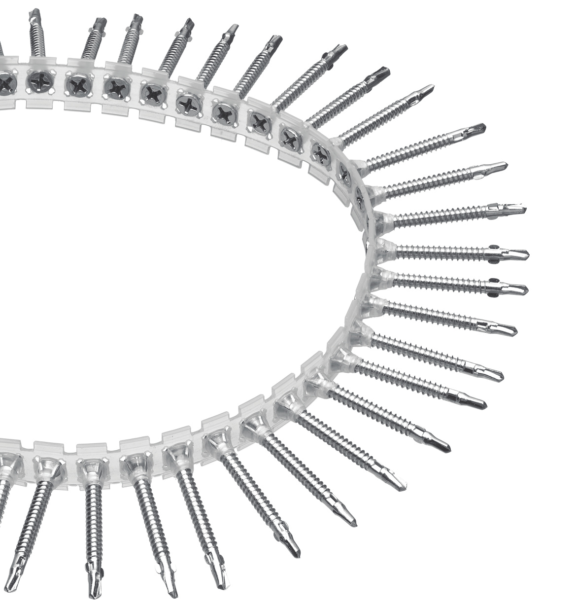 Vårt a-collectionsortiment med bandad skruv innehåller ett heltäckande urval av CE-märkta skruvar för olika typer gipsskivor och kompositskivor.