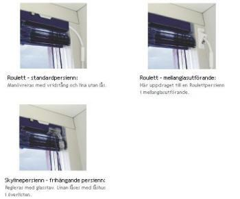 Våra banduppdragna fönstermarkiser finns i fyra modeller: Lunex Omega 43 och Siesta är klassiska