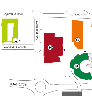 markerade parkeringar gratis för besökare till Öppet hus.