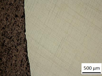 400 C LOM- samt SEM-bilder av eldstads-/pannväggs-prover (PV), 15Mo3, 304 och 625,