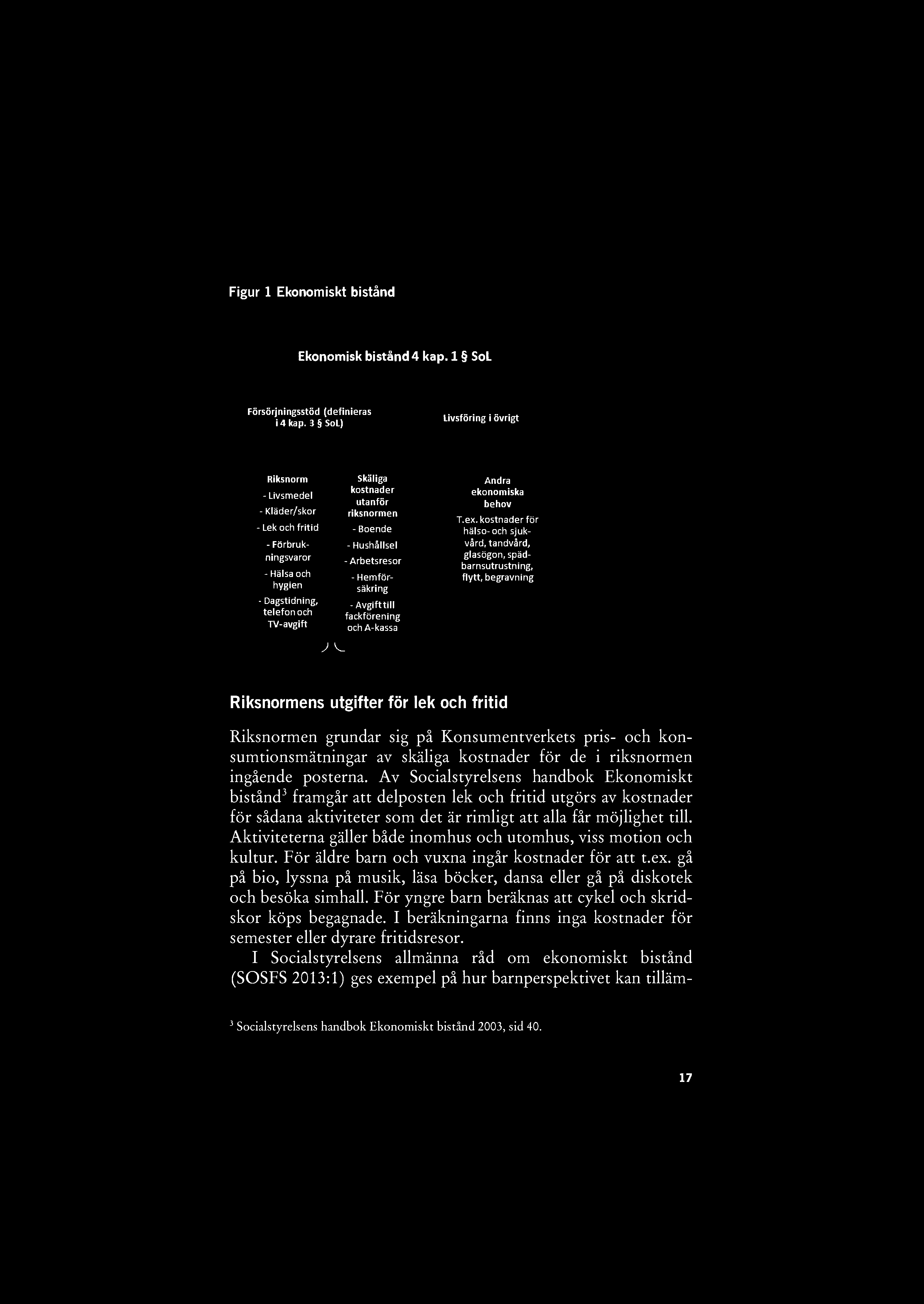 Figur 1 Ekonomiskt bistånd Ekonomisk bistånd 4 kap. 1 SoL Försörjningsstöd (definieras i 4 kap.