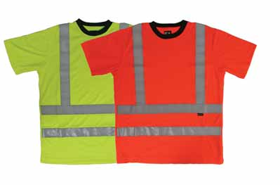 Varselplagg PLAGG T-shirt, klass 3 Material: 75% polyester/25% viscose. Vikt: 175 g/m². Tvätt 40º. Storlek: M - 2XL Best.