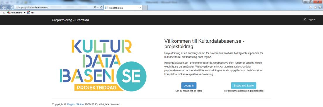 Rekommenderade webbläsare Internet Explorer version 9, 10 och 11. Nyare versioner (d.v.s. versioner från det senaste året) av Safari, Google Chrome, Firefox. Skulle du märka att kulturdatabasen.