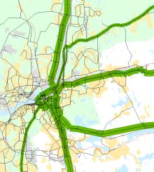 JÄRNVÄGSUTREDNING VÄSTLÄNKEN TRAFIKERING OCH RESANALYS Att anlägga en ny station vid Haga som i alternativ Haga- och Haga-Chalmers innebär viss överflyttning av biltrafikanter som tidigare har åkt