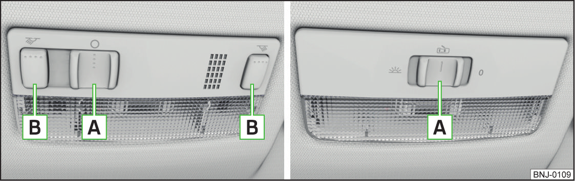 När varningsblinkersen är tillslagna blinkar fordonets alla blinkers samtidigt. Kontrollampan för blinkers och kontrollampan i knappen blinkar samtidigt.