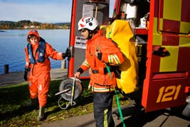 Med fordonet BAS 5A, som får framföras med vanligt B-körkort, är personalen alltid beredd att rycka ut vare sig de är på stationen eller arbetar med förebyggande säkerhets arbete ute i kommunen.