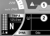 Oljenivå ( 39) Fordonets nätspänning med Dynamic ESA FE 3 25 1 Värmehandtagen tillkopplade med sadelvärme FE 2 Förarsadelvärme tillkopplad 3 Passagerarsadelvärme tillkopplad 1 Dämpning 2 Last