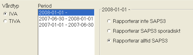 Valideringsparametrar Ingen data av denna parameter registreras. Ger Nivå 1-fel om det finns med i XML-filen Används tex under införandeperioder.