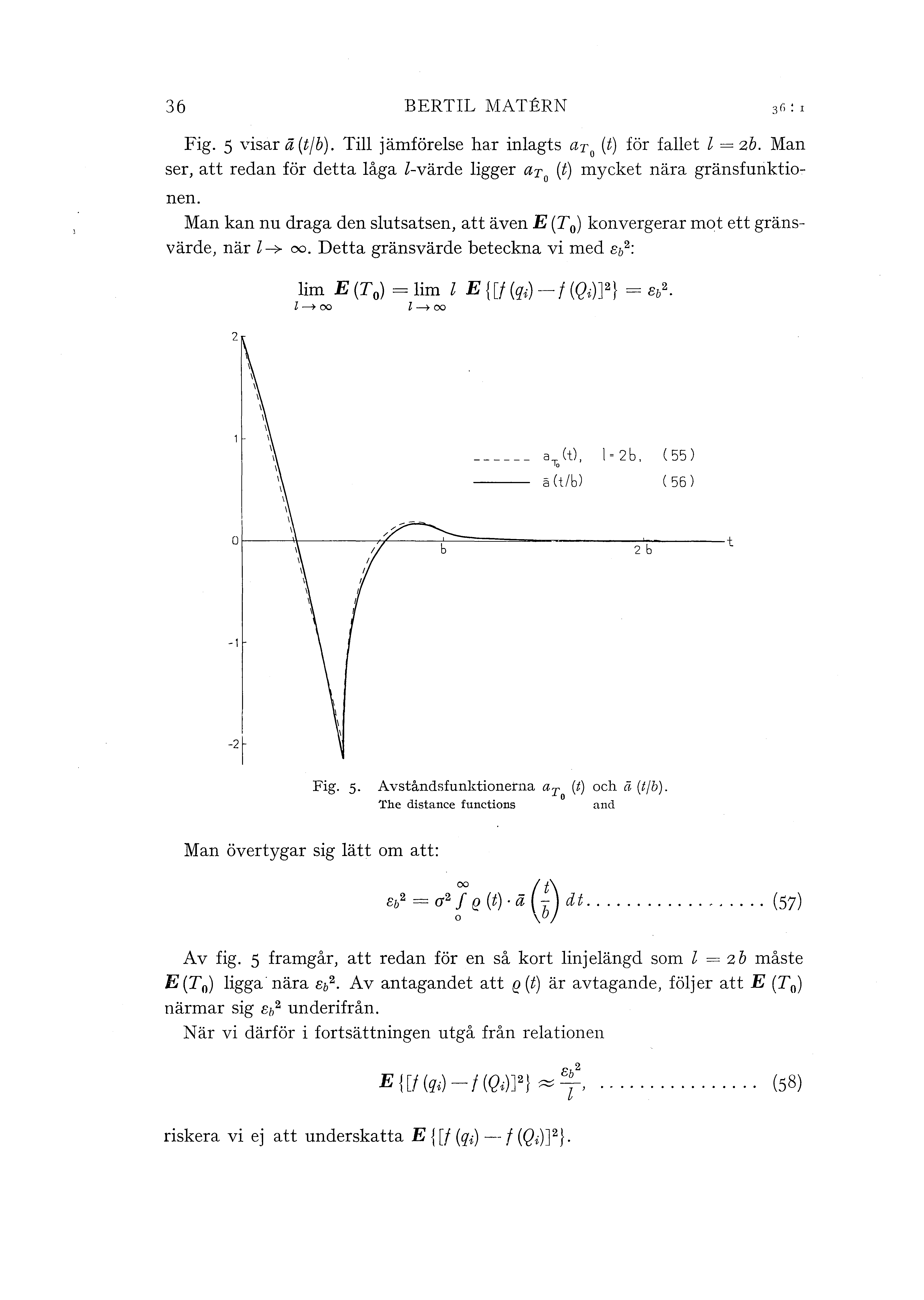 36 BERTIL MATERN Fig. 5 visar ä (tjb). Ti jämförese har inagts ar 0 (t) för faet = zb. Man ser, att redan för detta åga Z-värde igger ay 0 (t) mycket nära gränsfunktionen.