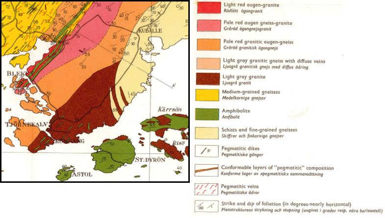 2 Geologisk Översikt 2.1 Tjörn & Rönnäng Tjörn ligger i Sveriges västkust, 37 km norr om Göteborg och tillhör Tjörns kommun och på öns sydspets ligger orten Rönnäng (Fig. 2).