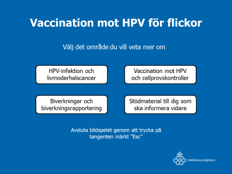 Utbildningsmaterial om HPV