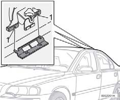 06 Start och körning Last på taket Ditsättning av lasthållare Kontrollera att kroken sitter ordentligt fast i takfästet. Dra åt rattarna växelvis tills det tar ordentligt emot. Fäll ned täckkåpan.