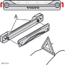 07 Hjul och däck Varningstriangel och reservhjul Varningstriangel (vissa länder) Efter användning Plocka ihop allt i omvänd ordning.