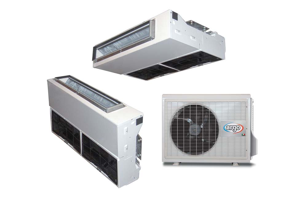 AQS/Argo iseries AEI-1G_/BD 3 storlekar 1,4 5,5 kw (LK) 0,9 5,3 kw (VP) med innedel för inbyggnad i fönsterbänk eller för dold montering i