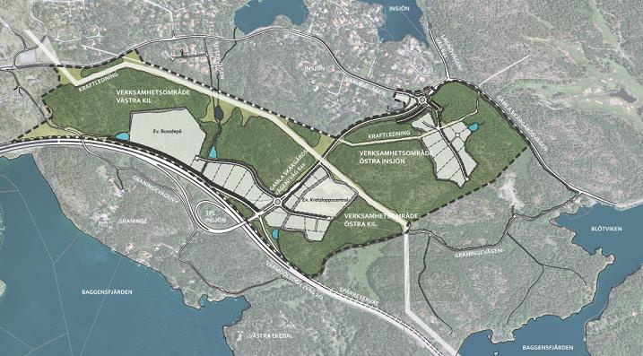 Figur 2- Tätbebyggt område är lokaliserat ca 500 m från verksamheten 7 Planerad verksamhet Planerad verksamhet är nyetablering av en modern återvinningscentral med inkluderat återbruk.